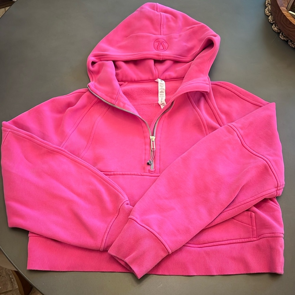 Lululemon Crop Scuba Hoodie. Size XS/S. Hot Pink. Greta used condition.